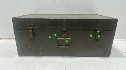 Vintage U.S. Army Lockbox (16&rdquo; x 32&rdquo; x 13&rdquo;)