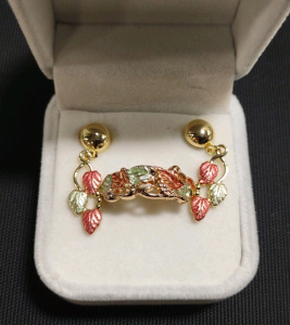 Gold Plated "Cluster of Grape Vines" Earrings & Ring Set