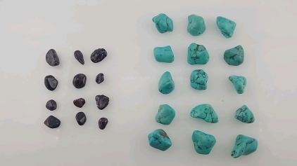 (12) 74.85 CT. Natural Idaho Star Garnets-(15) 272 CTS. Turquoise Stones