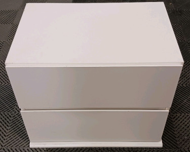(1) White 2-Drawer Storage Cabinet - 24"x22"x24"