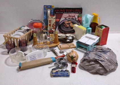 Giant Assortment of Vintage Cookware, Utensils, Containers, & More!!