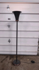64&frac12;" Tall Modern Bronze-Tone Metal Torchiere Floor Lamp