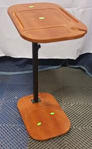 (1) Zujjafy Adjustable Wooden Tray Table - 2-Tier