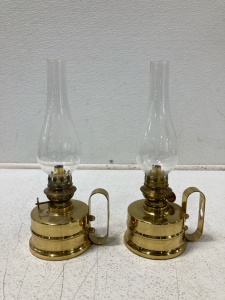 (2) Vintage Oil Lamps