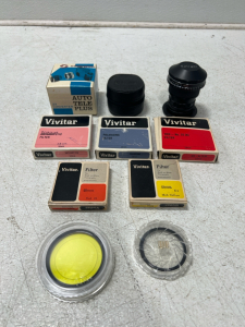 (3) Camera Lenses (7) Vivitar Filters