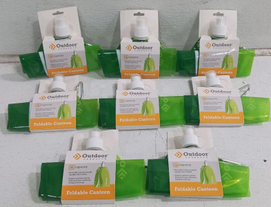 (8) Outdoor Products Foldable Canteens - 1L- $50+ Value