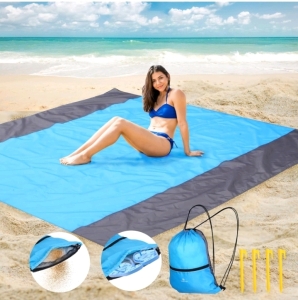 (2) Purlei Sandproof Beach Mat Blanket - Waterproof Sandless