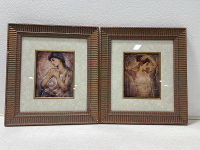 (1) Richard Franklin &ldquo;Danae 1997&rdquo; Limited Edition Signed In A Frame Art And (1) Vintage Art Piece- Cant Authenticate