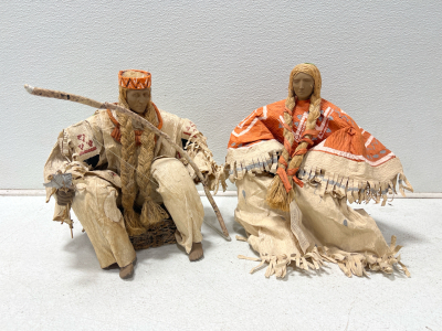 (2) Native American Husk Dolls