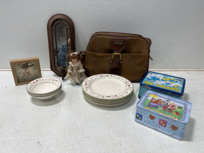 Assorted Home Items- Samsonite Bag, Home Decor, Kitchenware, Lunchboxes And More