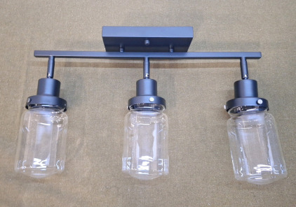 (1) Vicotas Modern Matte Black 3-Lamp, 21" Track Celling Light Fixture
