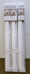 (3) GENIMO 100% Blackout Roller Shades, White 20"W x 72"L