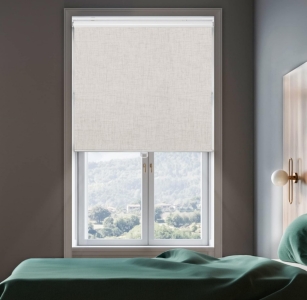 2) Genimo Blackout Roller Shades White 39x72