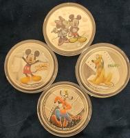 (7) Disney Character Silver Plated Commemorative Coins - 3