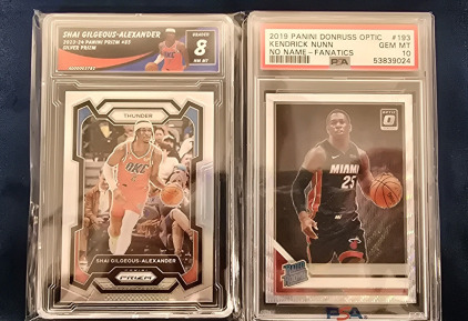 Kendrick Nunn 2019 Panini Donruss Optic (PSA 10), Shai Gilgeous-Alexander 2023-24 Panini Prizm (RazorSlabs 8)