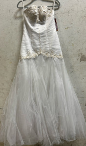 White Peral Floral Wedding Dress