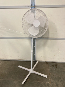 White Standing Fan