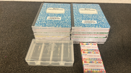 12 Pack Colorful Composition Books, Coin Holder, And Reward Cards