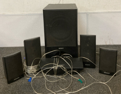 (6) SONY Black Speakers