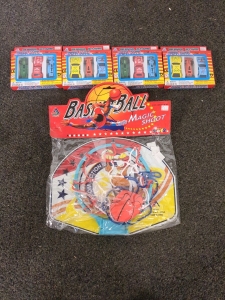 Turbo racer die cast cars and magic shot basketball