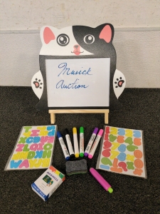 Dry Erase Art Easel, Markers, and Magnetic Stickers