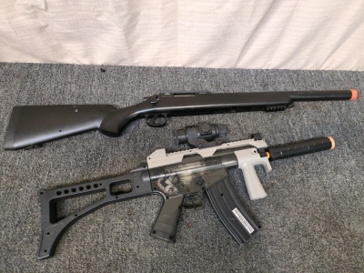 Airsoft Sniper and MP5 AEG