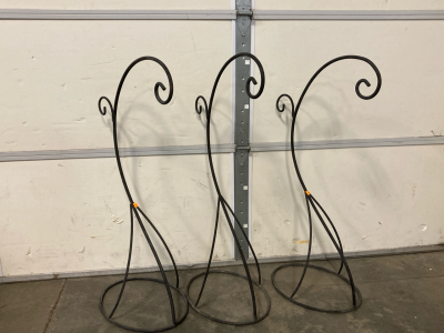 (3) Metal Plant Hangers