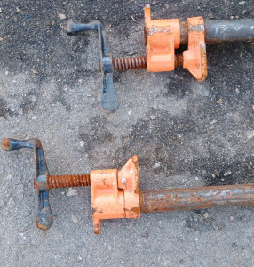 (2) Heavy-Duty Pipe Clamps - 3/4"