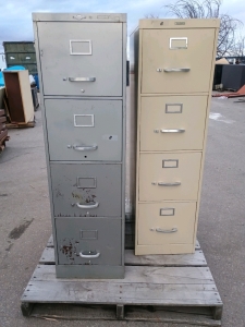 (2) Metal Filing Cabinets - 4-Drawer & 2-Drawer