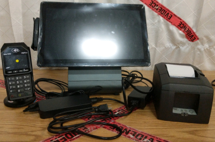 Complete POS System- Elo Touchscreen, Ingenico Lane/3000, Star TSP650II Printer and AC Adapters