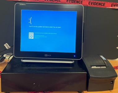 NCR POS System Including; (1) NCR Monitor, (1) Bixolon Thermal Receipt Printer, (1) Till