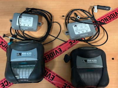 (2) Zebra RW420 Mobile Ticket Printer