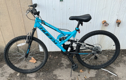 Light Blue Huffy Trail Runner Mountain Bike 24&rdquo;