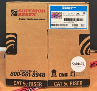 116&rsquo; Roll of Superior Essex CAT 5e Riser Cable