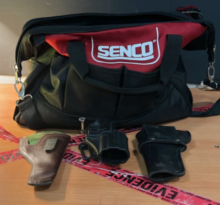(3) Pistol Holsters (1) Senco Tool Bag