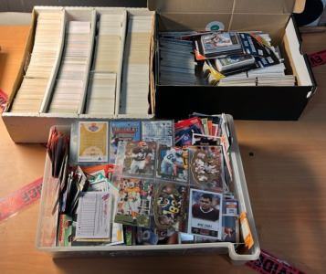 Large Assortment of Football, Basketball, And Baseball Collectable Cards