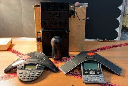 (2) Polycom SoundStation Confrence Phones (2) Dell Wyse Thin Clients (1) Polycom SoundStation Confrence Phone & More