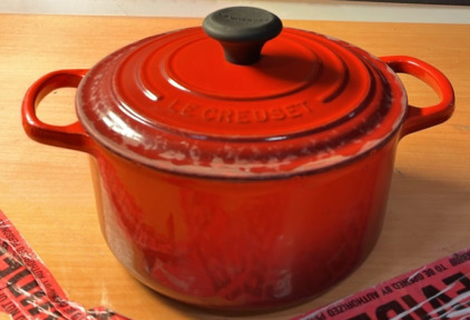 2.5 Quart Red Le Crueset Dutch Oven