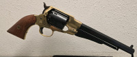 C.V.A. A.S.M 1859 .44 Cal Black Powder Revolver With Leather Holster-- A38065