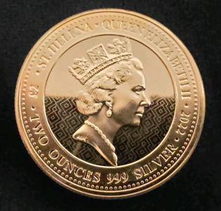 2oz .999 Silver Queen Elizabeth II Coin- Authenticated