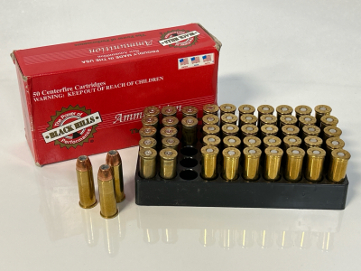 Partial Box of Black Hills Performance 44 Magnum 300 Gr. Ammunition