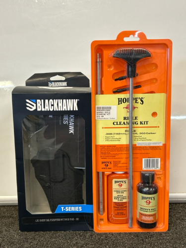 Blackhawk T-Series Holster and Hoppes Rifle Cleaning Kit