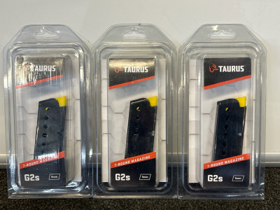 (3) Taurus G2S (7 Rnd) 9mm Magazines