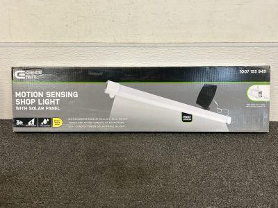 Commercial Electric Motion Sensing Shop Light With Solar Panel