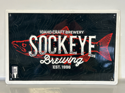 Idaho Craft Brewery "Sockeye" Metal Sign