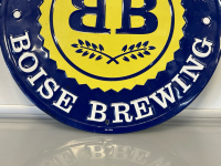 Round Boise Brewing Metal Sign - 3