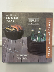 Travel Cool-Cook Combo 6-Can Cooler and Mini Grill