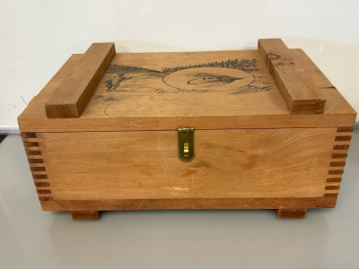 Collectible Wood Fly Fishing Storage Box