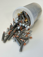 Small Container with Mixed Ammo: .223 REM And 9mm Luger