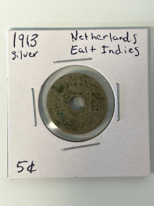 1913 Silver Netherlands East Indies Coin